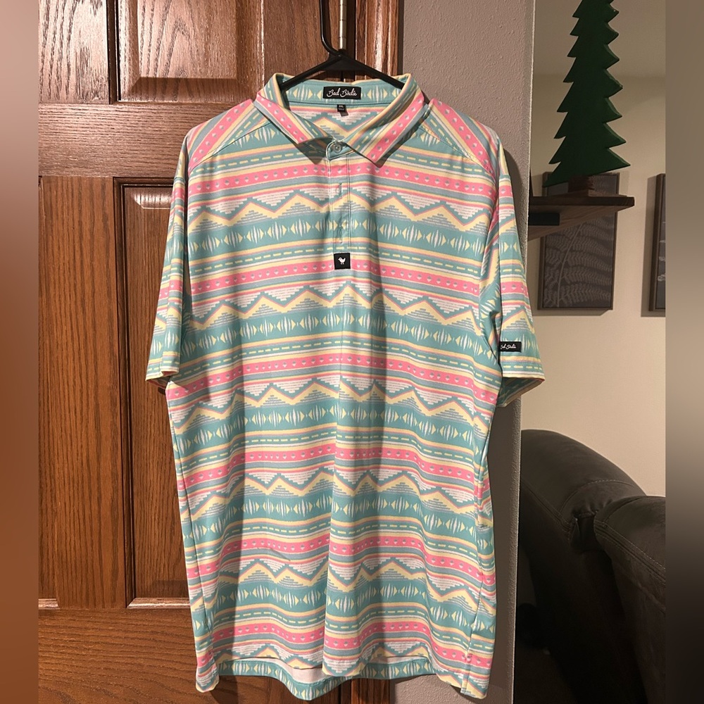 BAD BIRDIE GOLF POLO. Easter colors!